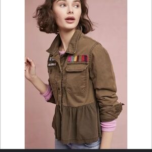 Anthropologie Military Peplum Jacket